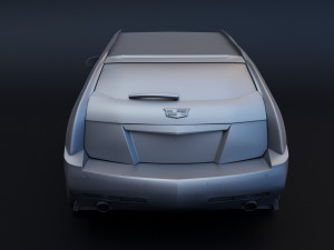 cadillac cts-v wagon 2 versions stl for 3d printing 3D प्रिंट मॉडल
