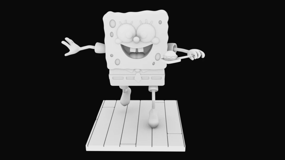 sponge bob separeted parts for 3d printing 3D Print Model .c4d .max .obj .3ds .fbx .stl .blend 