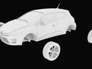 renault clio 4 with separated parts stl for 3d printing 3D Print Model