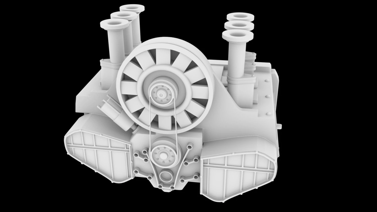 porshe 911 engine stl 3d print 3D Print Model .c4d .max .obj .3ds .fbx .stl .blend