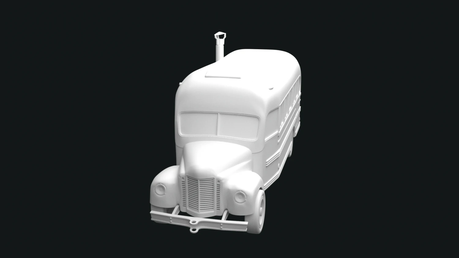 magic bus with separated wheels and bumper stl for 3d print 3D Print Model .c4d .max .obj .3ds .fbx .stl .blend 