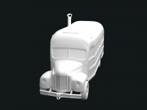 magic bus with separated wheels and bumper stl for 3d print 3D Print Model