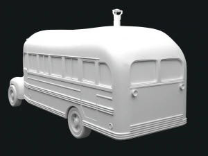magic bus with separated wheels and bumper stl for 3d print 3D Print Model