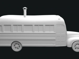 magic bus with separated wheels and bumper stl for 3d print 3D Print Model