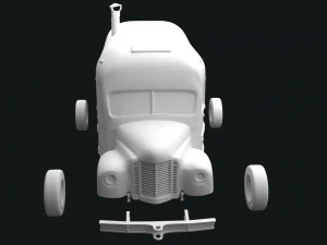 magic bus with separated wheels and bumper stl for 3d print 3D Print Model