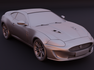 jaguar xkr 2010 2 versions stl for 3d printing 3D Print Model