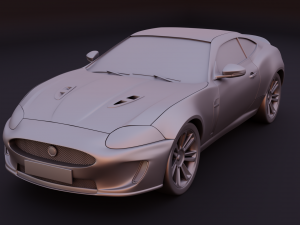 jaguar xkr 2010 2 versions stl for 3d printing Modelo de Impressão 3D