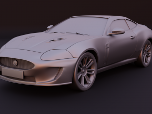 jaguar xkr 2010 2 versions stl for 3d printing Modelo de Impressão 3D