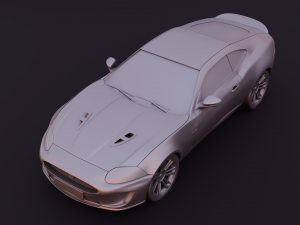 jaguar xkr 2010 2 versions stl for 3d printing Modelo de Impressão 3D