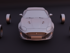 jaguar xkr 2010 2 versions stl for 3d printing Modelo de Impressão 3D