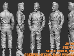 Hans fendesack 3D-afdrukbare figuur op verschillende schaal 3D printmodel