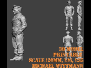 Michael wittmann waffenss 3d printable figure different scale 3D Print Model