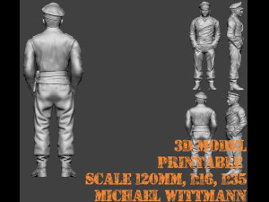 Michael wittmann waffenss 3d printable figure different scale 3D Print Model