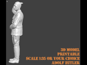 Adolf Hitler 3d printable Scale 135 Figur Version 1 3D Модель