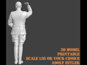 Adolf Hitler 3d printable Scale 135 Figur Version 1 3D Модель