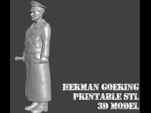 Reichsfeldmarschall Hermann Goering with Coat 3D Printable STL File 3D Print Model