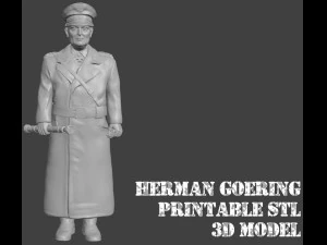 Reichsfeldmarschall Hermann Goering with Coat 3D Printable STL File 3D Print Model