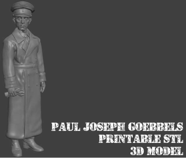 Paul Joseph Goebbels 3D Printable STL File Model Cetak 3D .c4d .max .obj .3ds .fbx .stl .blend