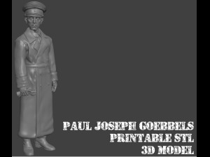 Paul Joseph Goebbels 3D Printable STL File 3D 打印模型