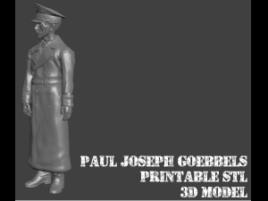 Paul Joseph Goebbels 3D Printable STL File Model Cetak 3D