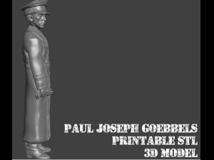 Paul Joseph Goebbels 3D Printable STL File Model Cetak 3D