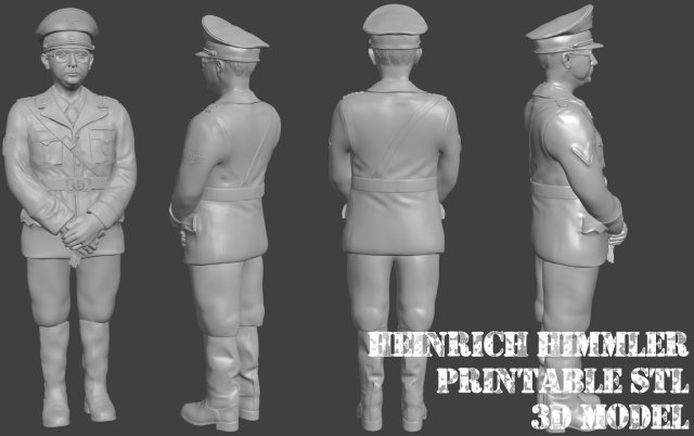 Heinrich Himmler 3d printable Version 1 Model do druku 3D .c4d .max .obj .3ds .fbx .stl .blend