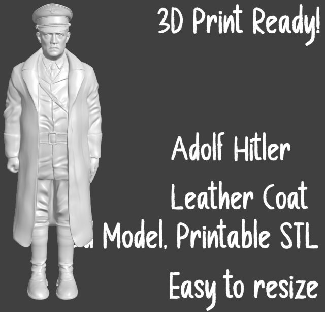 Adolf Hitler 3d printable STL Figur Version 5 3Dプリントモデル .c4d .max .obj .3ds .fbx .stl .blend 