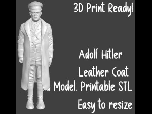 阿道夫&middot;希特勒 3D 可打印 STL Figur 版本 5 3D 打印模型