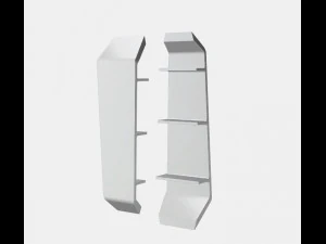 무수히 많은 책장 3D 모델