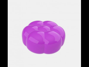 bubble round ottoman chair 3D Model