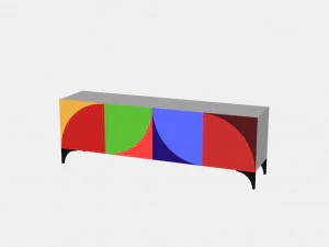 revol sideboard desk table 3D Model