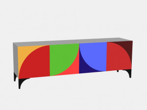 revol sideboard desk table Model 3D