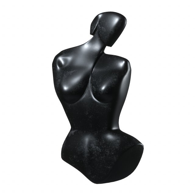 abstract sculpture of a woman 3Dモデル .c4d .max .obj .3ds .fbx .stl .blend 