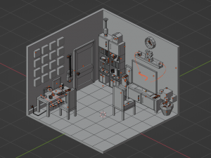 recreation room interior 3D 모델