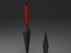 kunai and shuriken from the anime naruto 3D Model