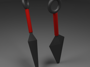 kunai and shuriken from the anime naruto 3D Model