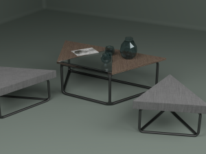 the set includes a table and chair 3D Модель