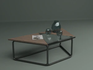the set includes a table and chair 3D Model