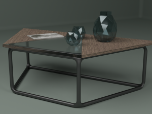 the set includes a table and chair 3D 模型