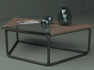 the set includes a table and chair 3D Model