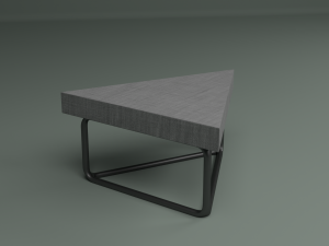 the set includes a table and chair 3D 模型