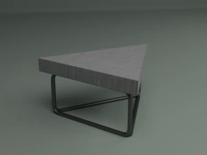 the set includes a table and chair 3D Model