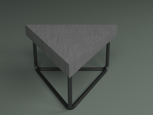 the set includes a table and chair 3D 模型