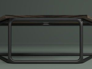 the set includes a table and chair 3D 模型