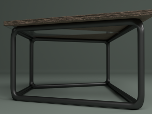 the set includes a table and chair 3D 模型
