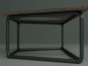 the set includes a table and chair 3D Model