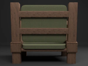 armchai with soft pillows 3D Model