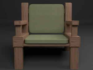 armchai with soft pillows 3D Model