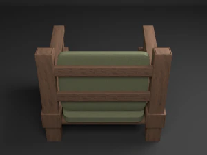 armchai with soft pillows 3D Model