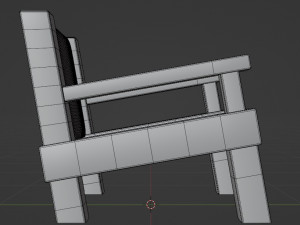armchai with soft pillows 3D Model